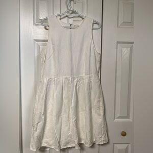 GAP Linen Sleeveless Pleated Waist Dress